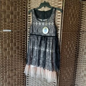 Black Sheep Lace Tulle Boho Festival Gothic Grunge Party Dress